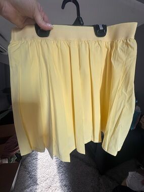 Pleated Yellow Skirt